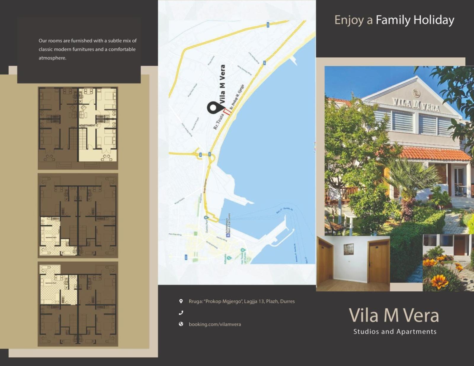 Vila M Vera Rooms With Kitchen And Apartments Durrës Exterior foto